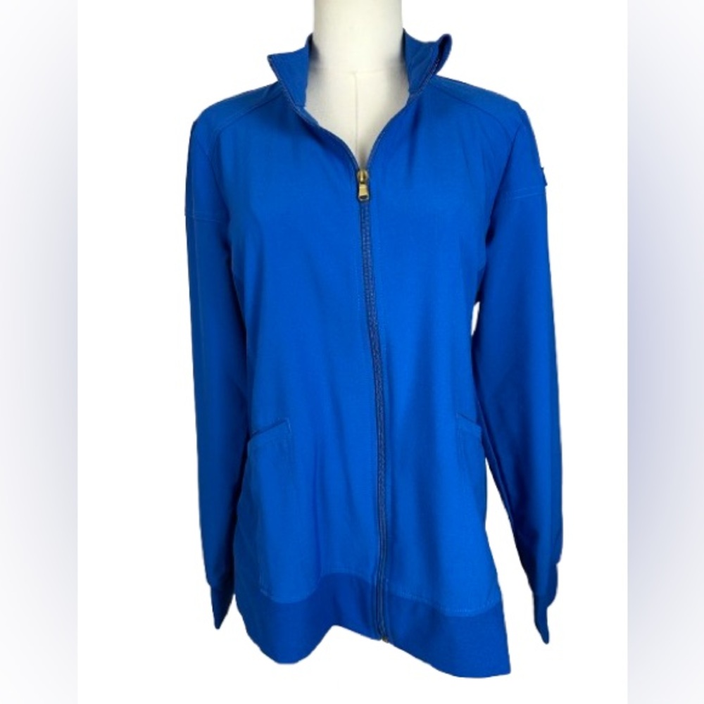 Women's Electric Blue Full-Zip Bomber Jacket
